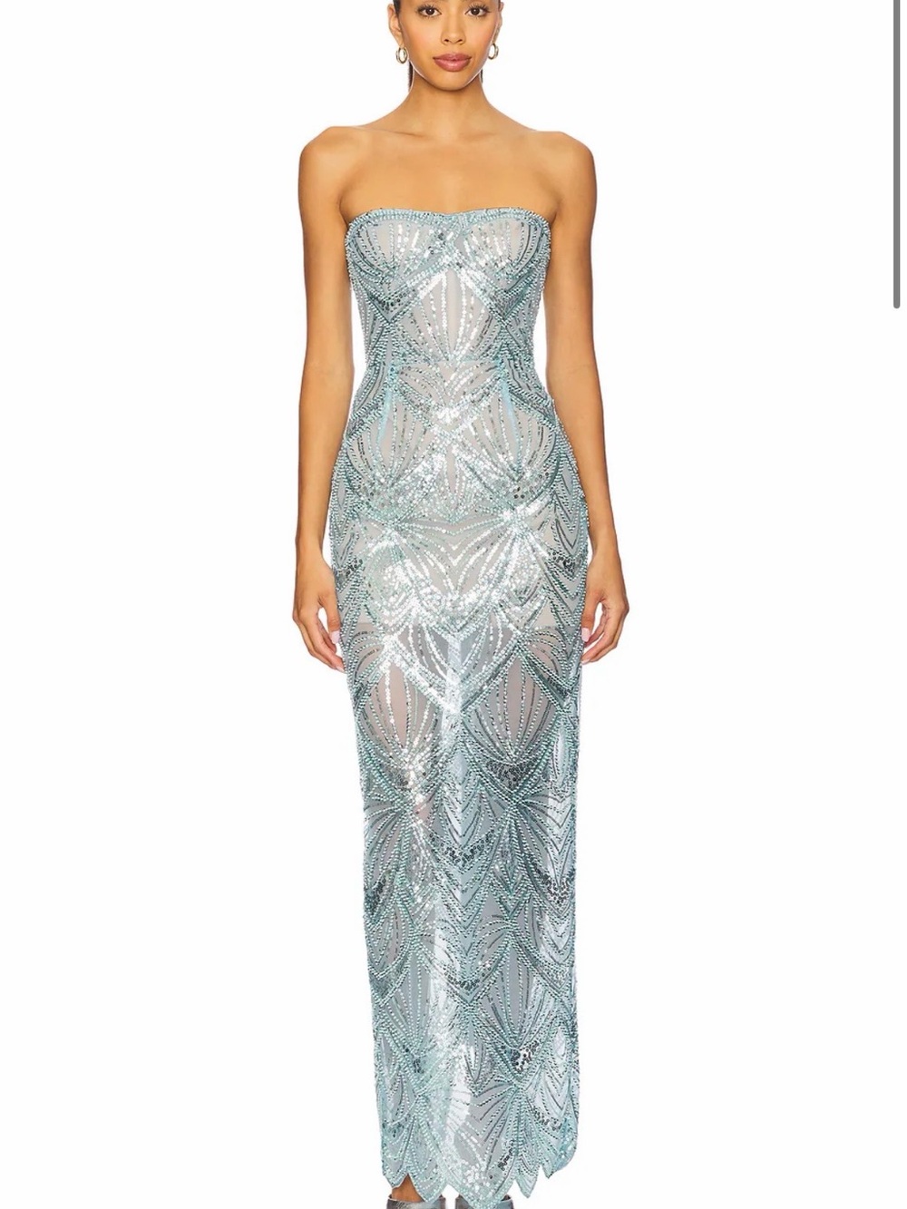 Giselle Maxi dress in powder blue size small by Bronx and Banco